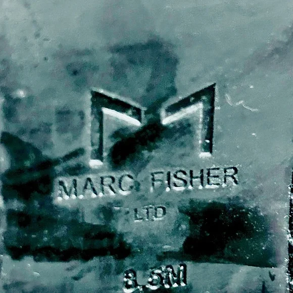 Marc Fisher Black Leather Heeled Boots - Picture 2 of 6